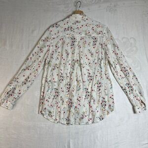 Antropologie Beach Lunch Lounge Top Women's Large Floral Button Down Shirt Boho